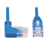 Cat6 Cable Rght Angle Slim UTP Blue 0.6M