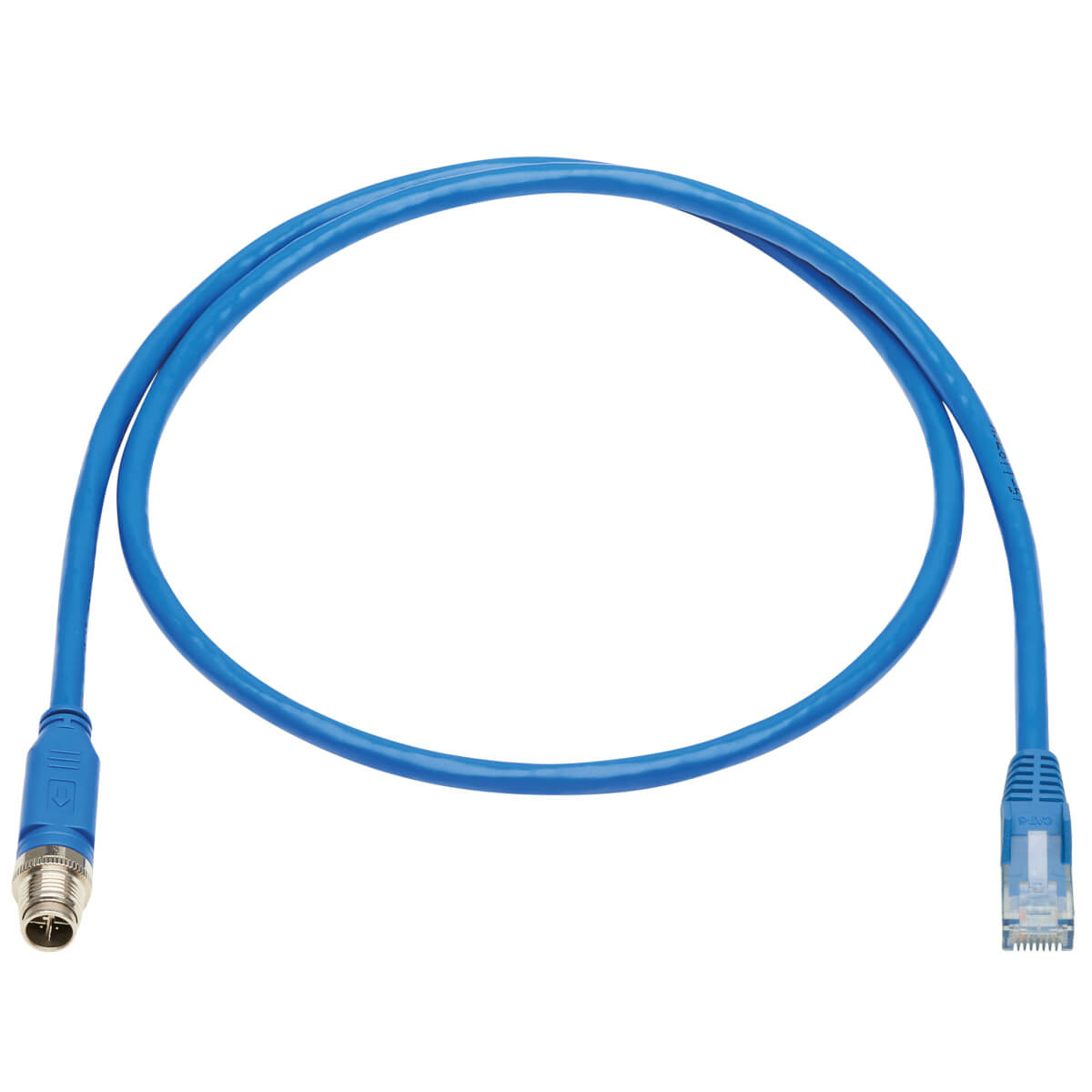 CAT6 1G UTP CABLE M12 M / RJ45 M IP68 1M