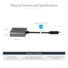 USB C to DVI Adapter - 12in Cable
