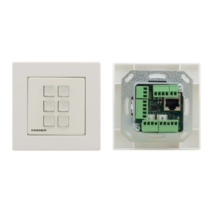 Kramer, 6 Button Faceplate UK/EU - White