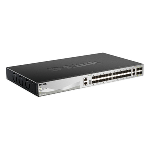 D-Link, 24 SFP ports L3 Stackable Managed Gig Sw