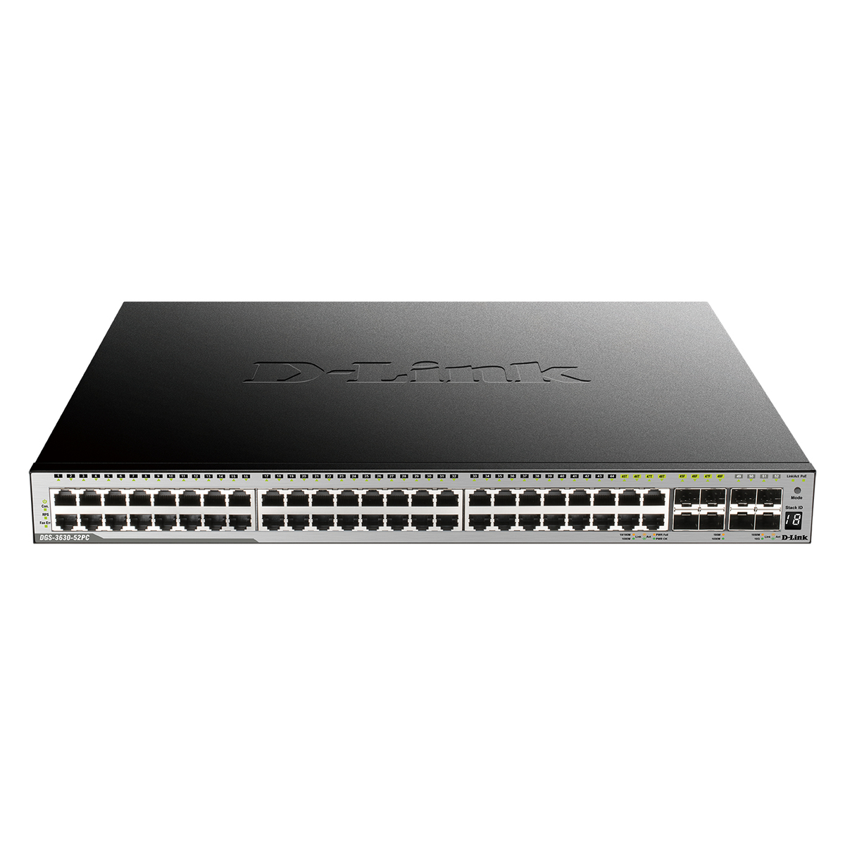 44-port GE PoE 370W Layer 3 Stackable