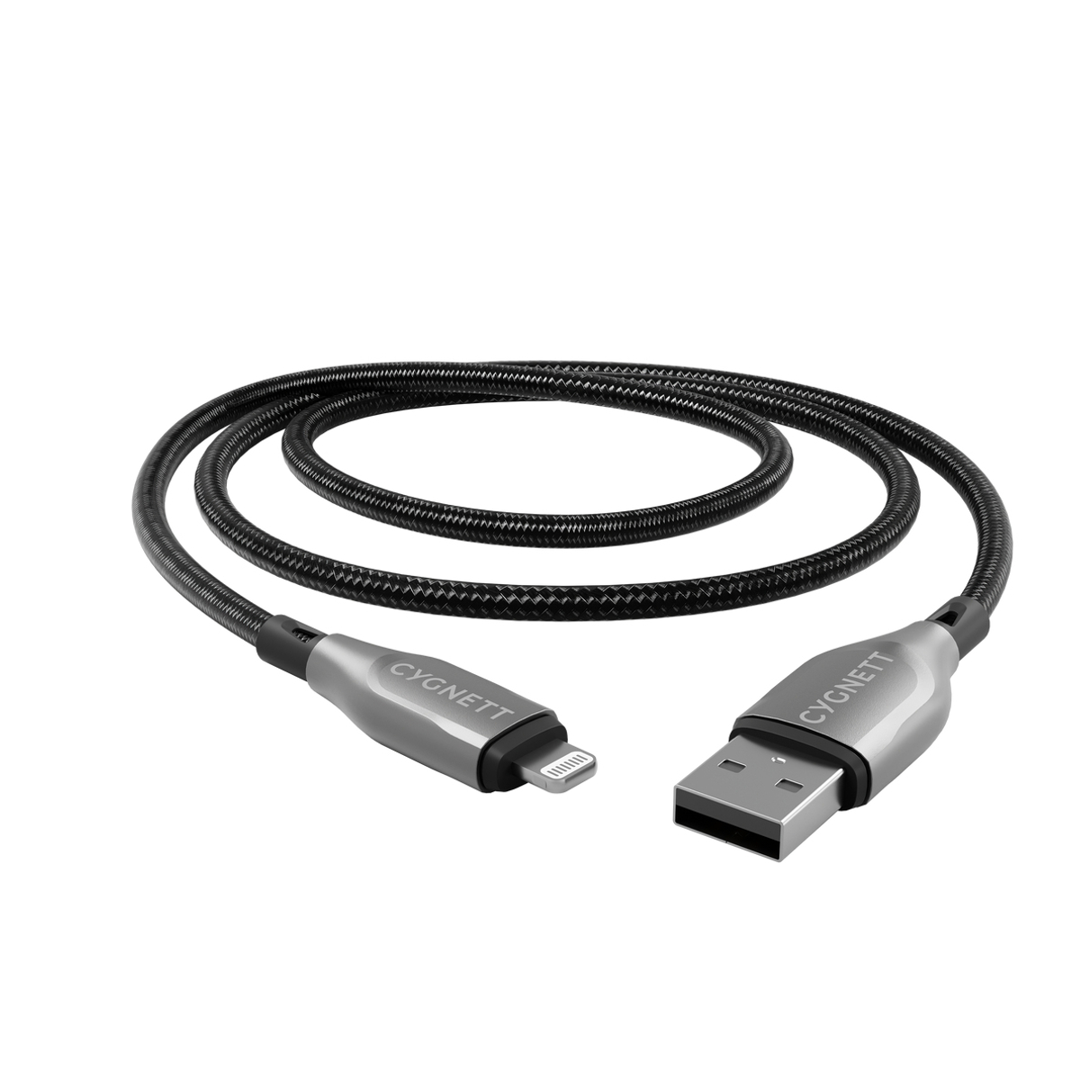 Armoured Lightning USB-A Cable Black 2m