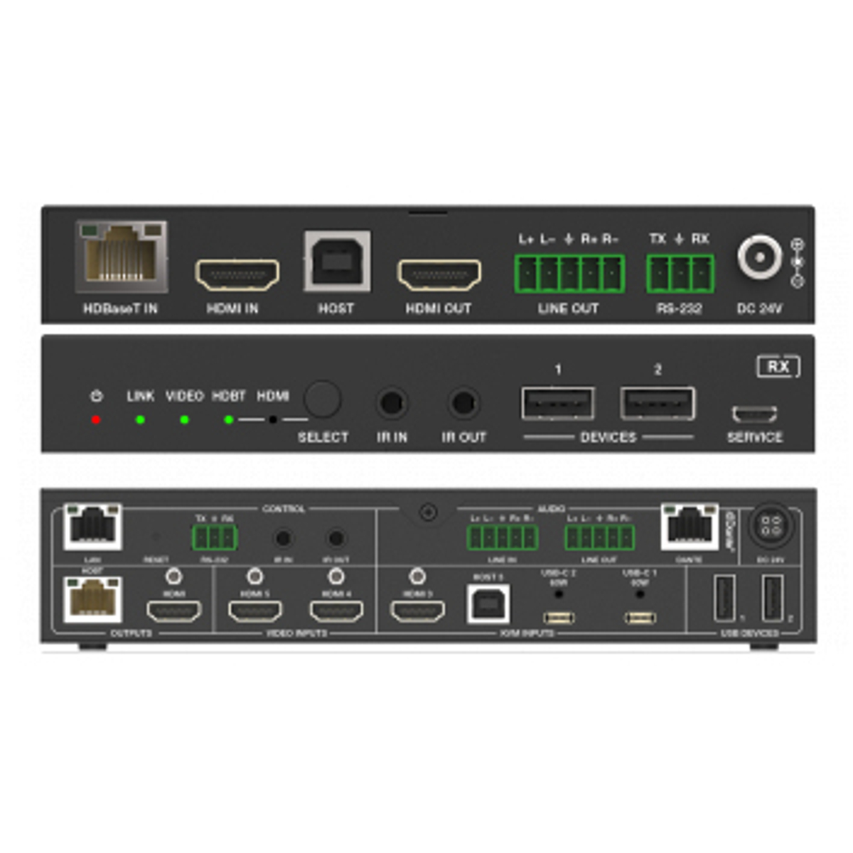 SCA51U-DA 5x1 Seamless Scaler Switcher