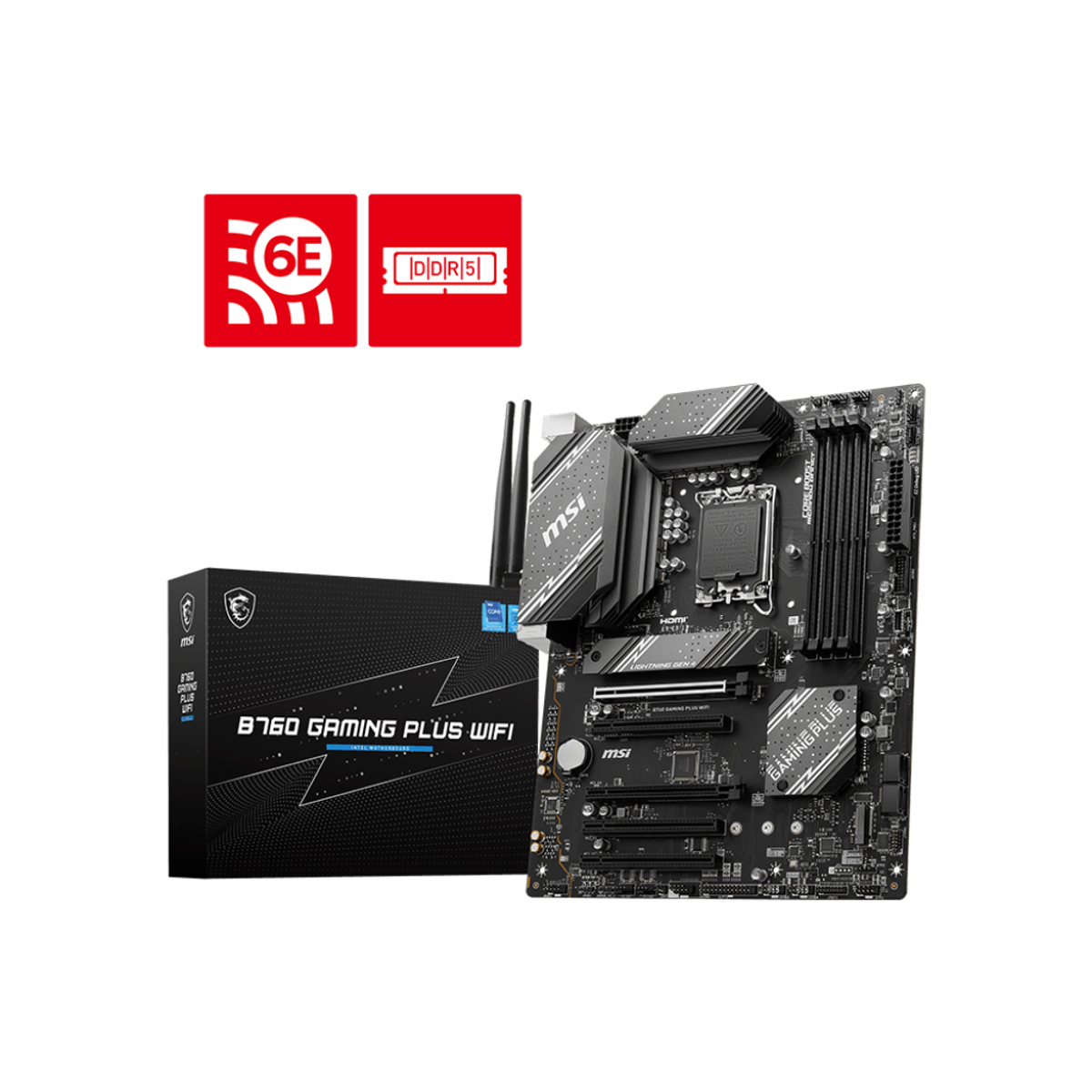 MB INT LGA1700 B760 GAM PLUS WIFI D5 ATX