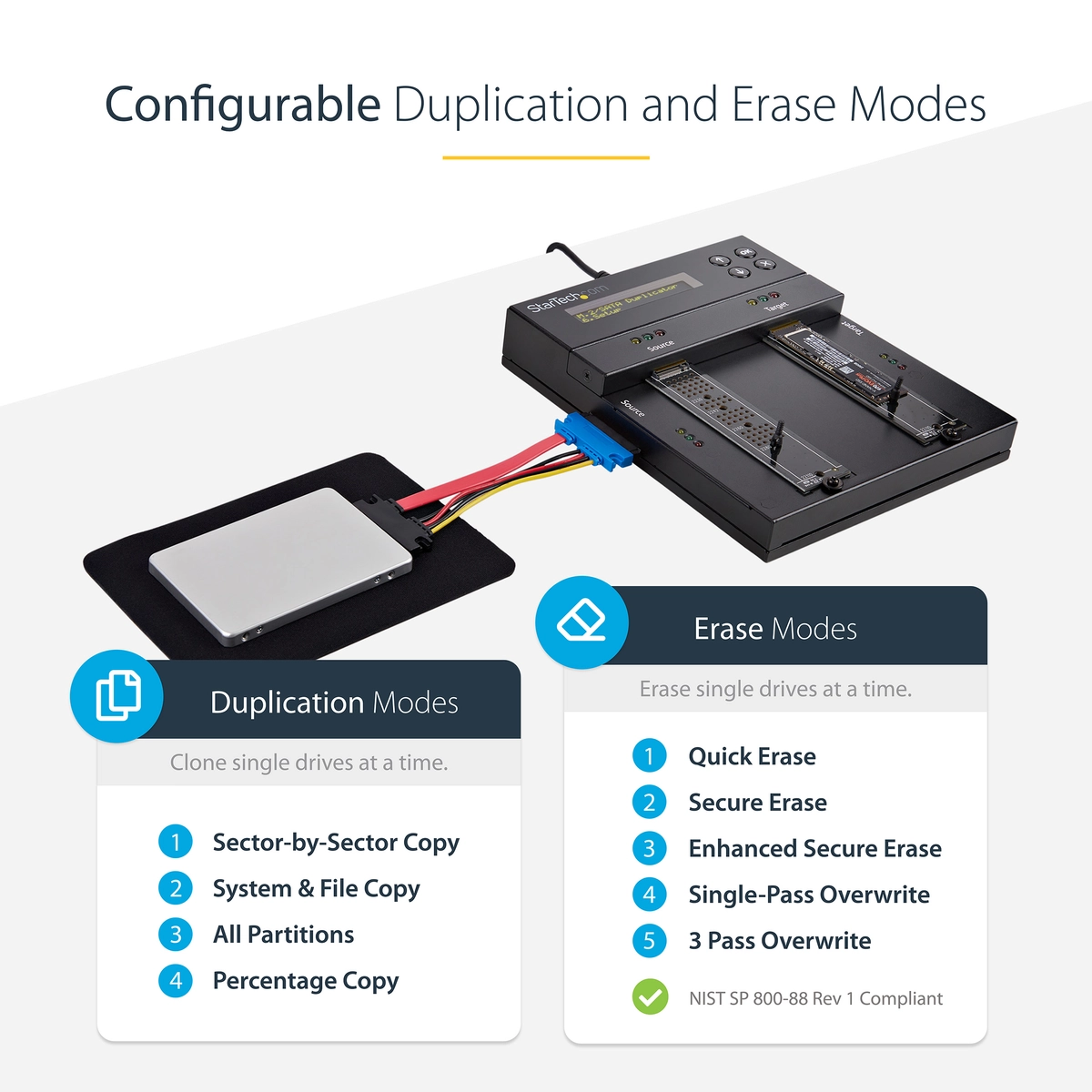 M.2 Duplicator And Eraser SATA/AHCI/NVMe