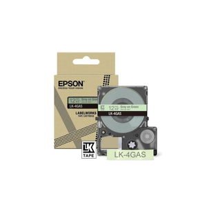 Epson, 4GAS Gray on Soft Green Tape 12mm