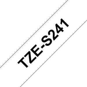 Brother, TZES241 18mm Blk On Wt Strong Label Tape