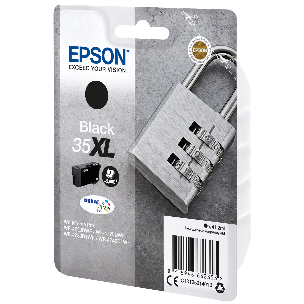 35XL Padlock Black  Ink Cartridge 41ml