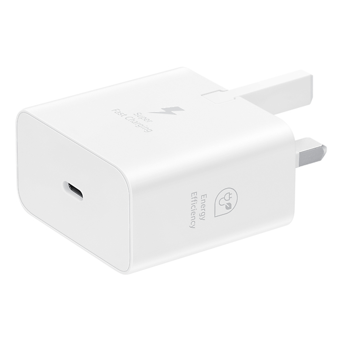 Compact (GaN) UK plug with USB-C port