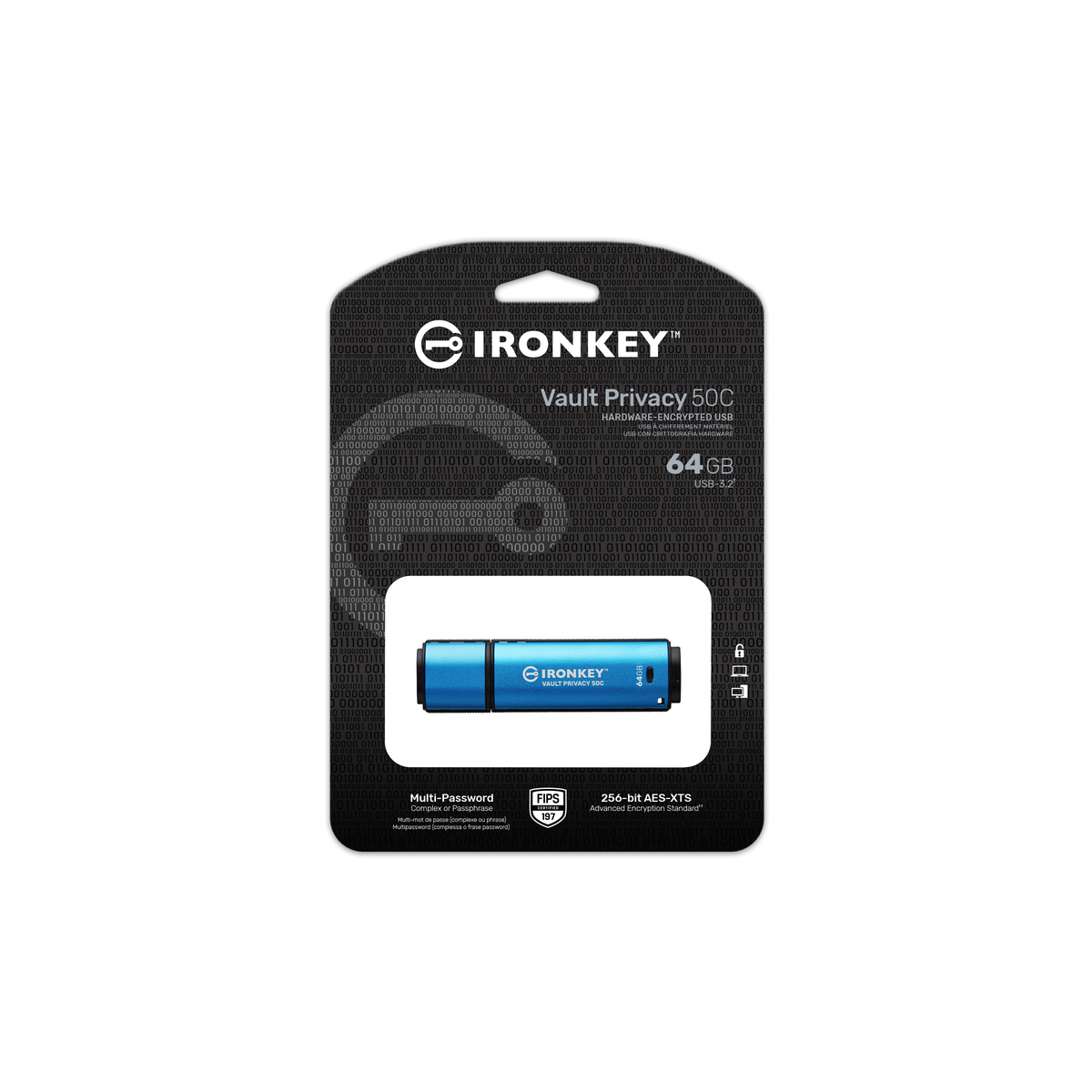 FD 64GB USB-C IronKey Vault Privacy 50C