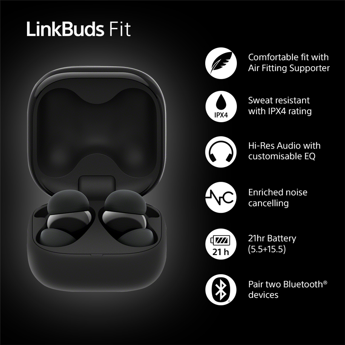 Linkbud Fit Black
