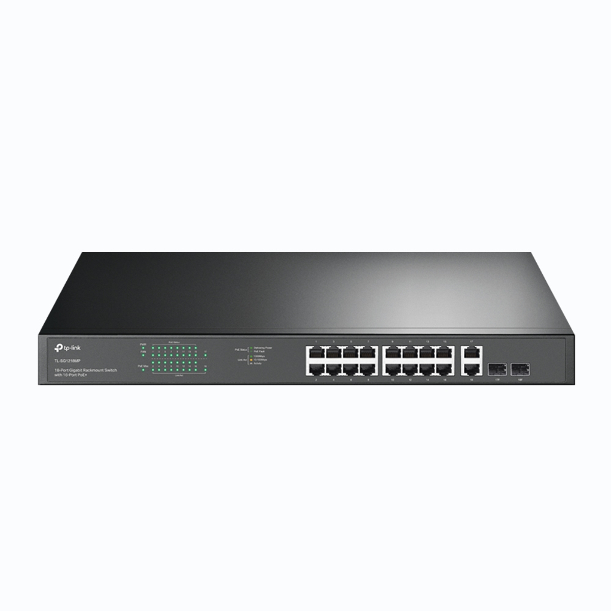 18-Port Gigabit Rack Switch With 16 PoE+