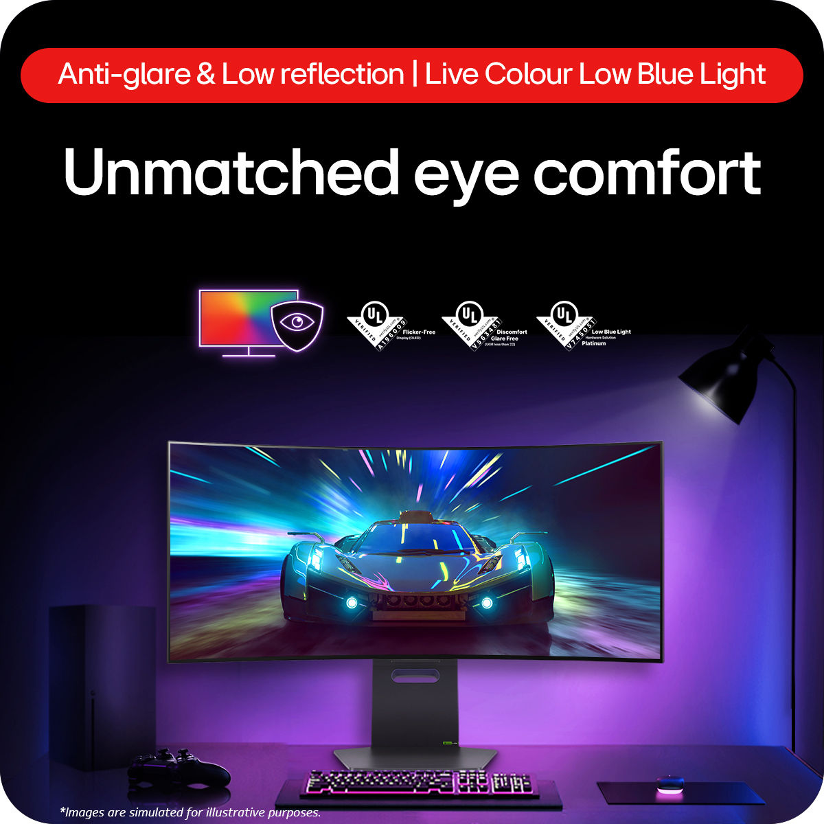 LG UltraGear 34GS95QE-B.AEK Quad HD 34" Curved OLED Gaming Monitor - Picture 9 of 11