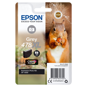 Epson, 478XL Grey High Yield Ink Cartridge 10ml