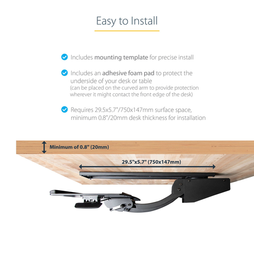 Under Desk Keyboard Tray - Adjustable