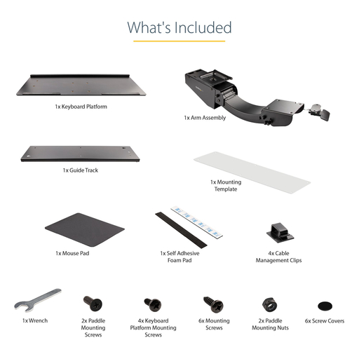 Under Desk Keyboard Tray - Adjustable