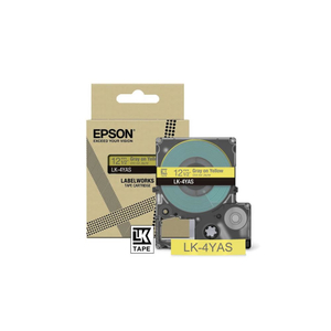 Epson, 4YAS Gray on Soft Yellow Tape  12mm