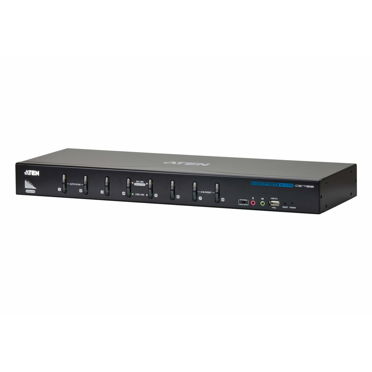 8port USB DVI Dual-Link KVM Switch Audio