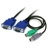 6 ft 3-in-1 Ultra Thin PS/2 KVM Cable