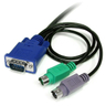 6 ft 3-in-1 Ultra Thin PS/2 KVM Cable