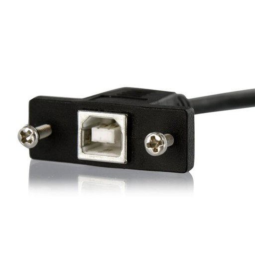 3 ft Panel Mount USB Cable B to B - F/M
