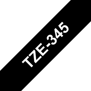 Brother, TZE345 White On Black Label Tape