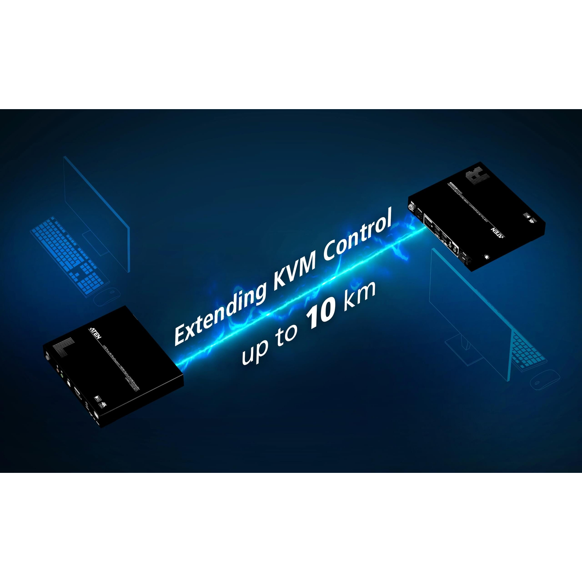 True 4K DP/HDMI Optical KVM 10km