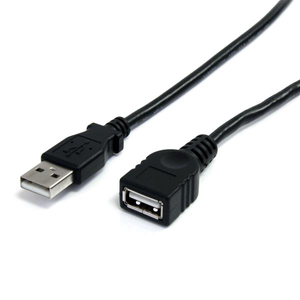 Startech, 10 ft Black USB 2.0 Extension Cable