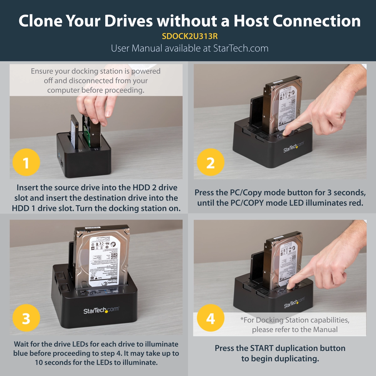 USB 3.1 10G Dock for 2.5&3.5 SATA Drives