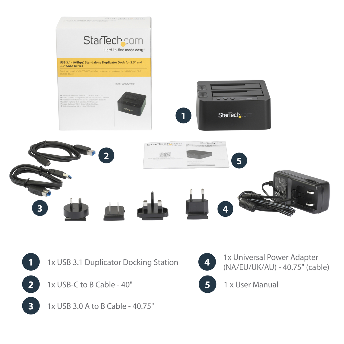 USB 3.1 10G Dock for 2.5&3.5 SATA Drives