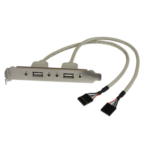 2 Port USB A Female Slot Plate Adapter