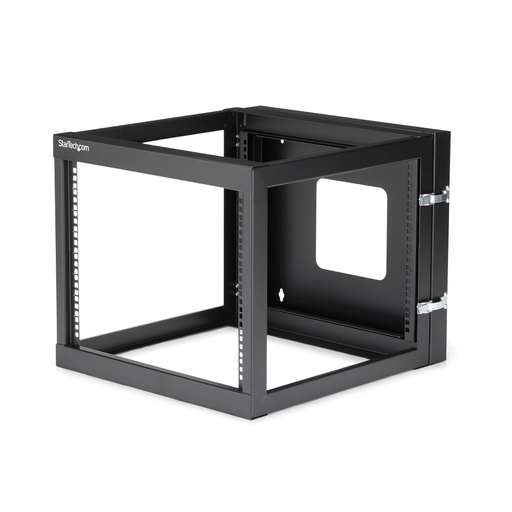 8U 22in Depth Hinged Open Frame WM Rack