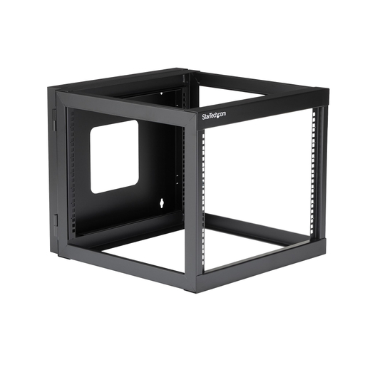 8U 22in Depth Hinged Open Frame WM Rack