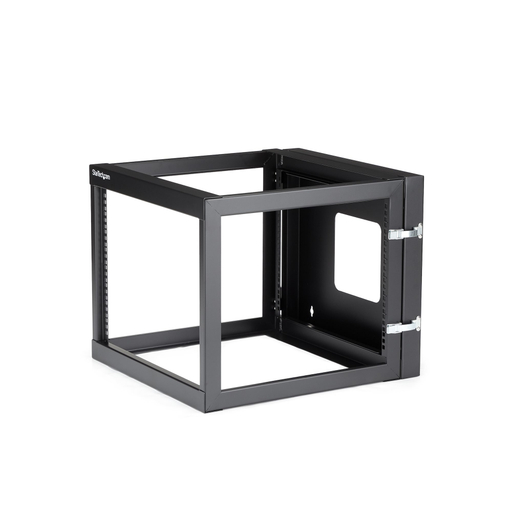 8U 22in Depth Hinged Open Frame WM Rack