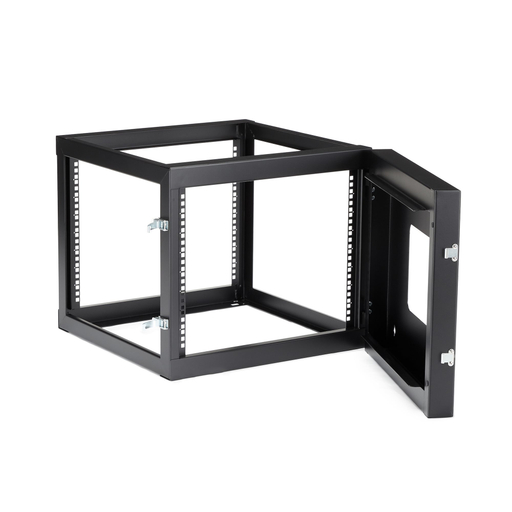 8U 22in Depth Hinged Open Frame WM Rack