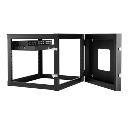8U 22in Depth Hinged Open Frame WM Rack