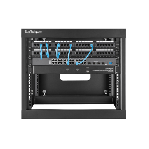 8U 22in Depth Hinged Open Frame WM Rack