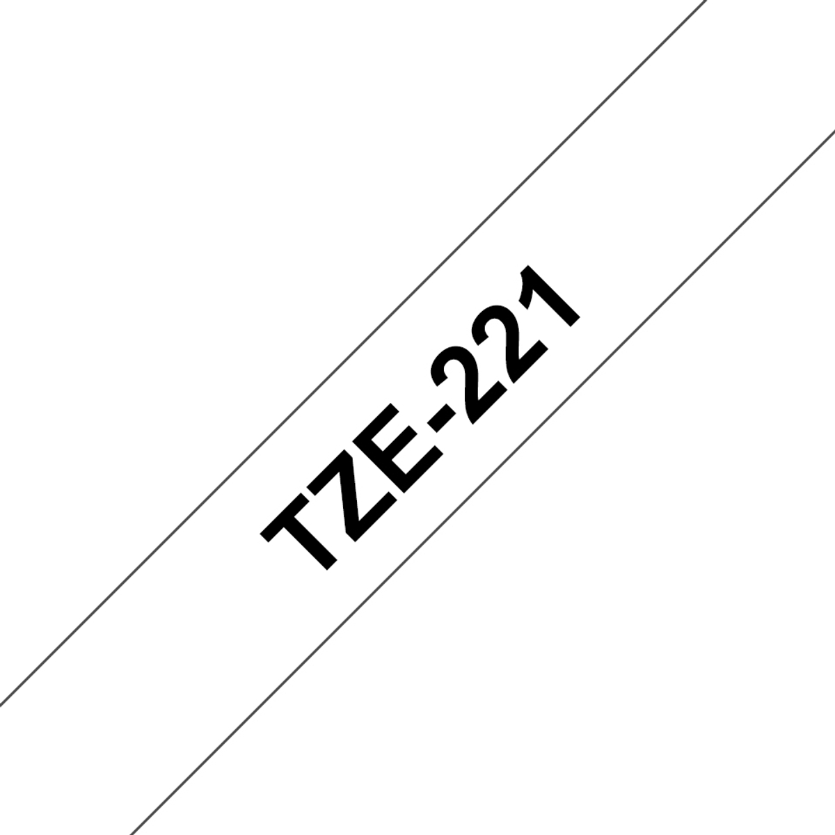 TZE221 Black On White Label Tape