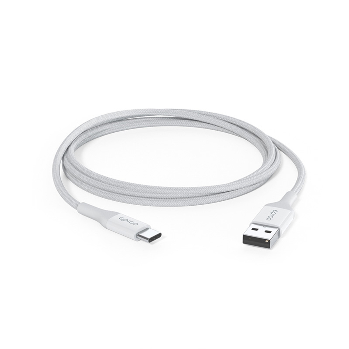 Braided 1.2m USB-C to USB-A - white