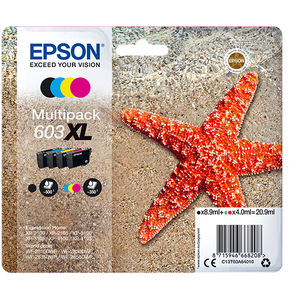 Epson, 603XL CMYK Ink 9ml 3x 4ml Multipack