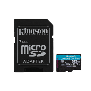 Kingston, FC 512GB microSDXC Canvas Go Plus + ADP