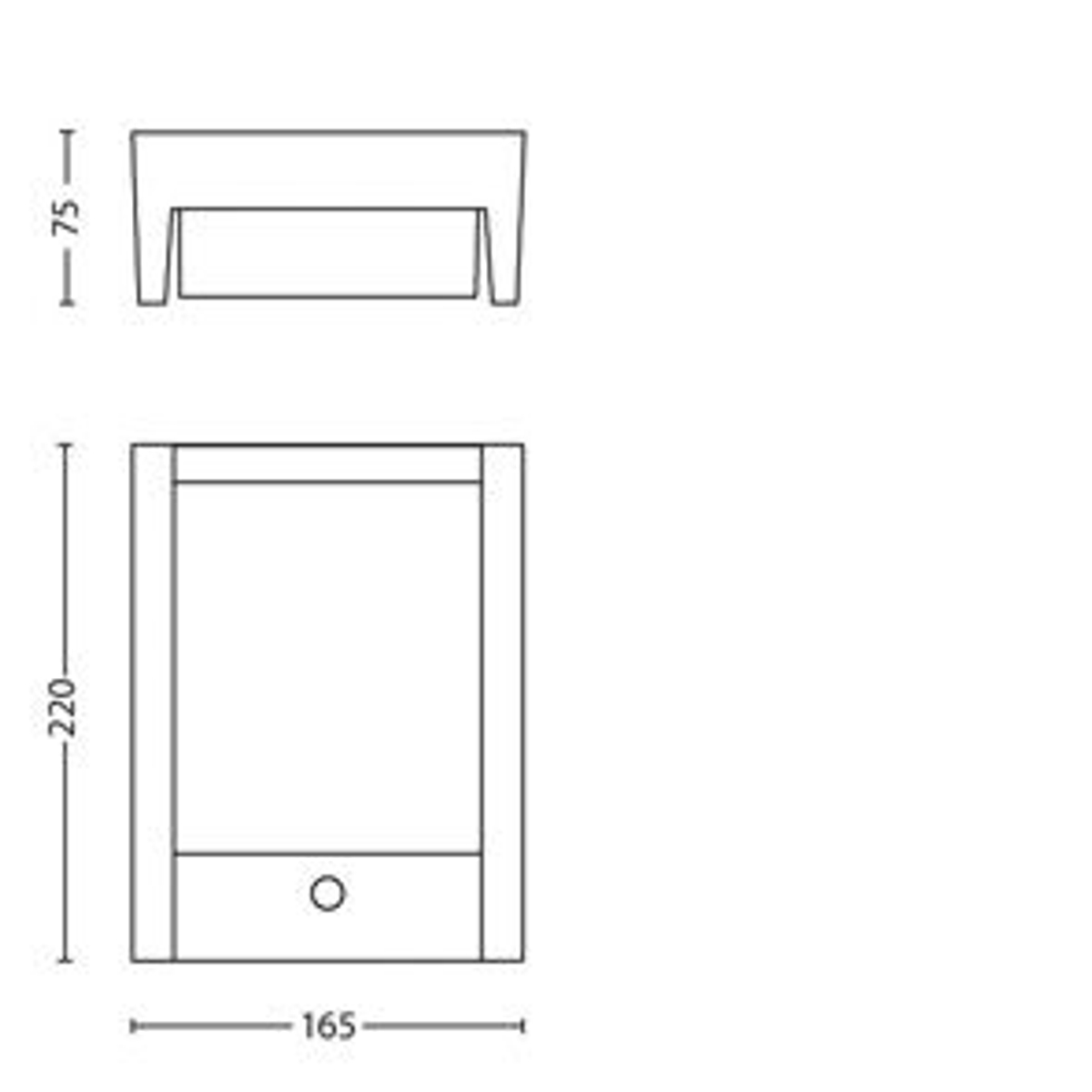 Arbour IR wall lantern 1x6W 230 with PIR