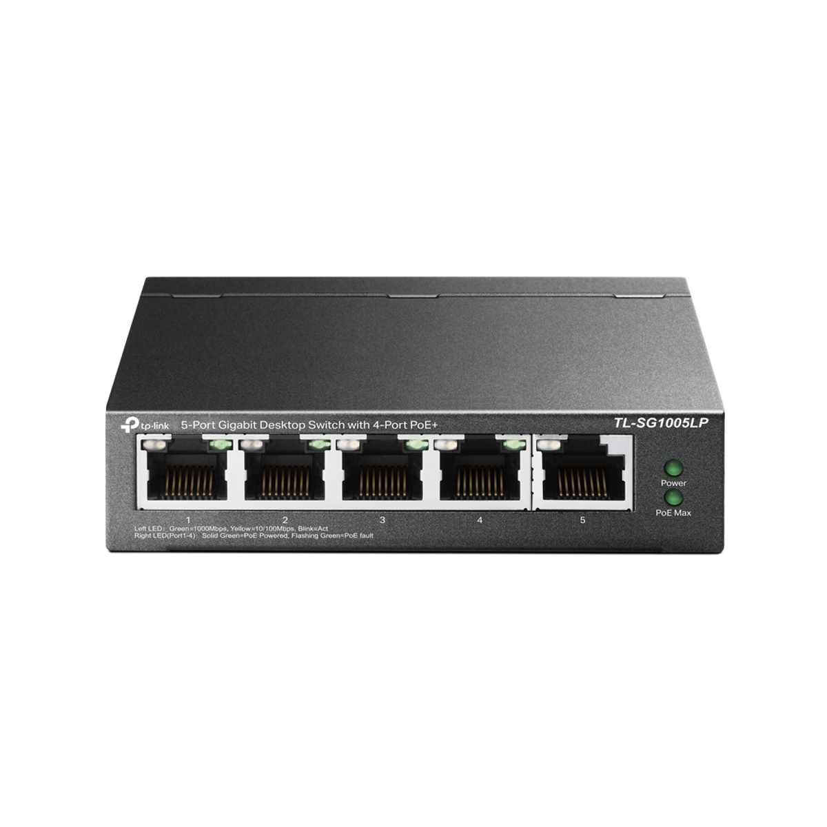 5-Port Gigabit Switch With 4-Port PoE+