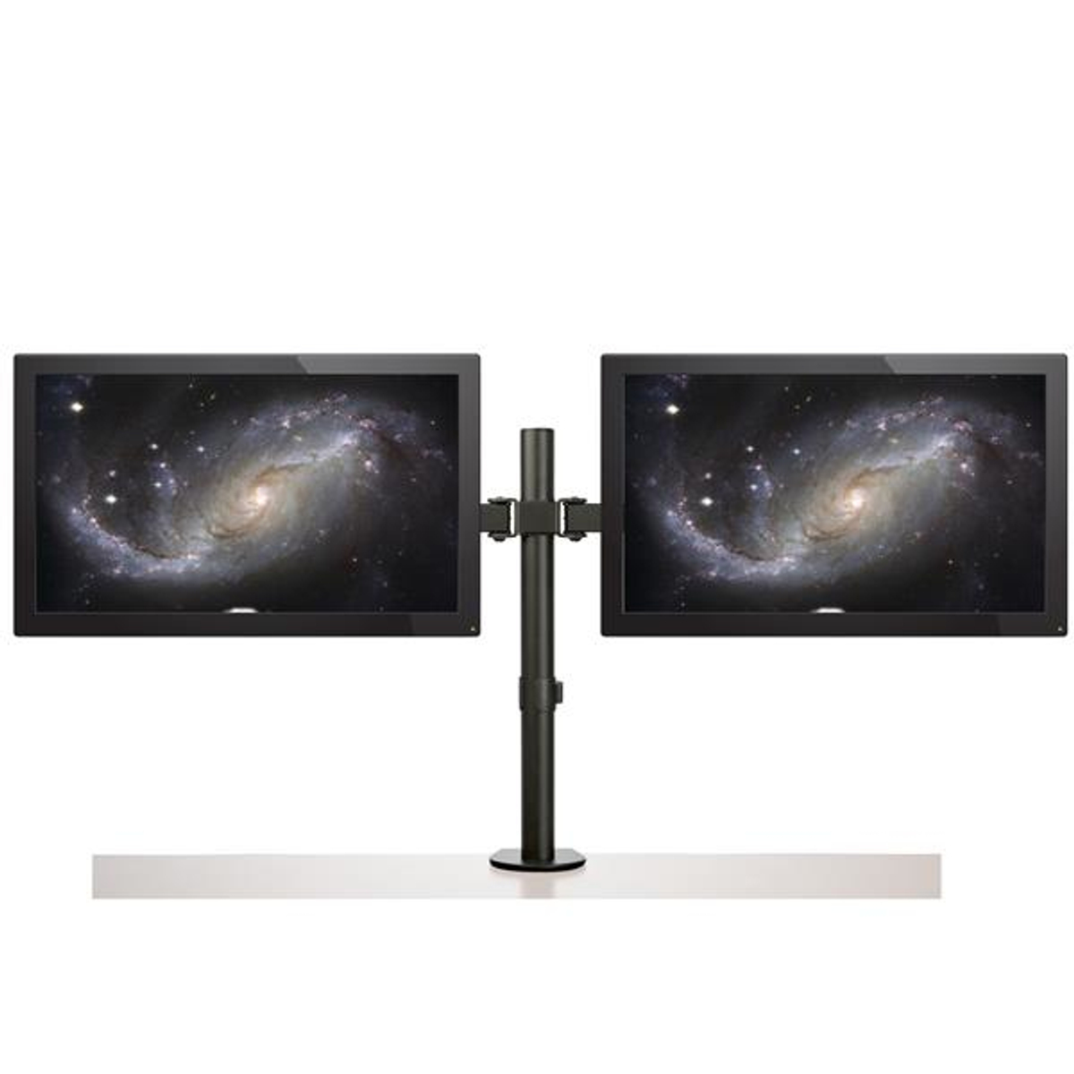 Monitor Arm - Dual - Crossbar - Steel