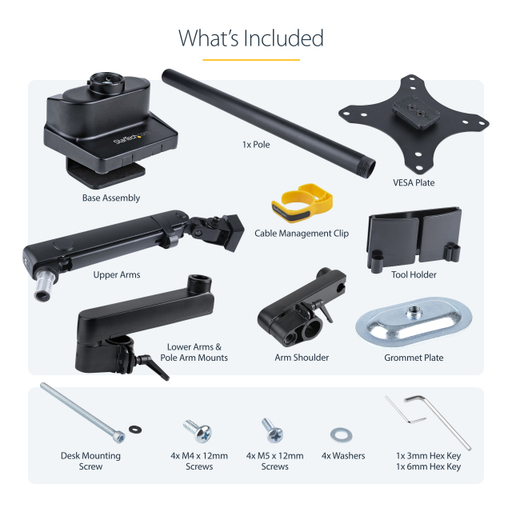 Desk Mount Monitor Arm w/ USB - 34in LCD