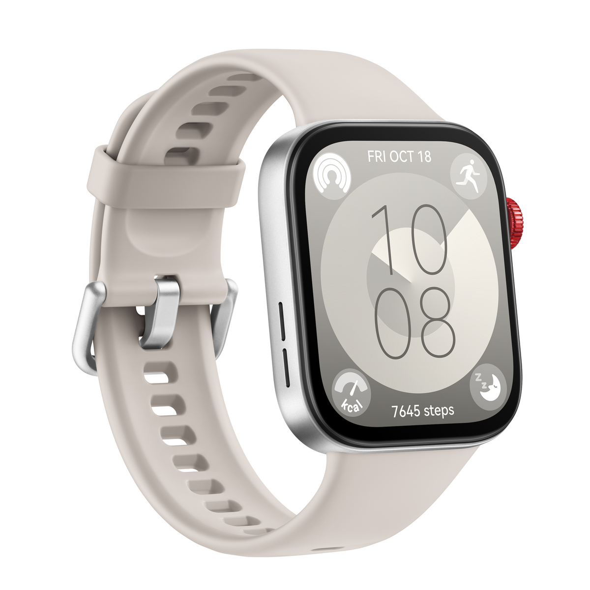 Fit 3 - Silver Body+White Strap