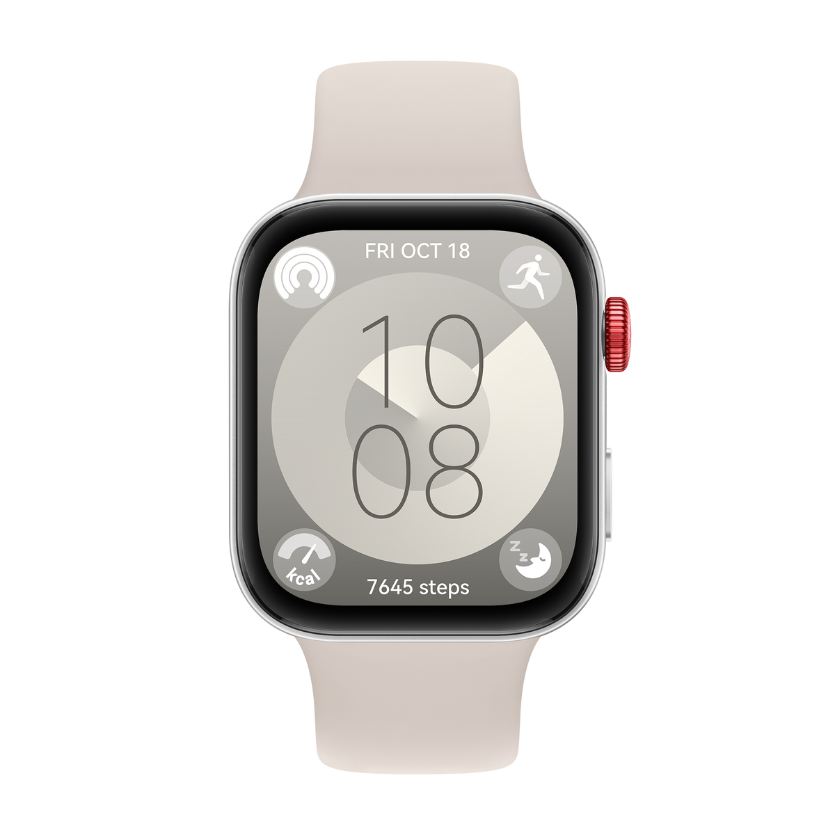 Fit 3 - Silver Body+White Strap