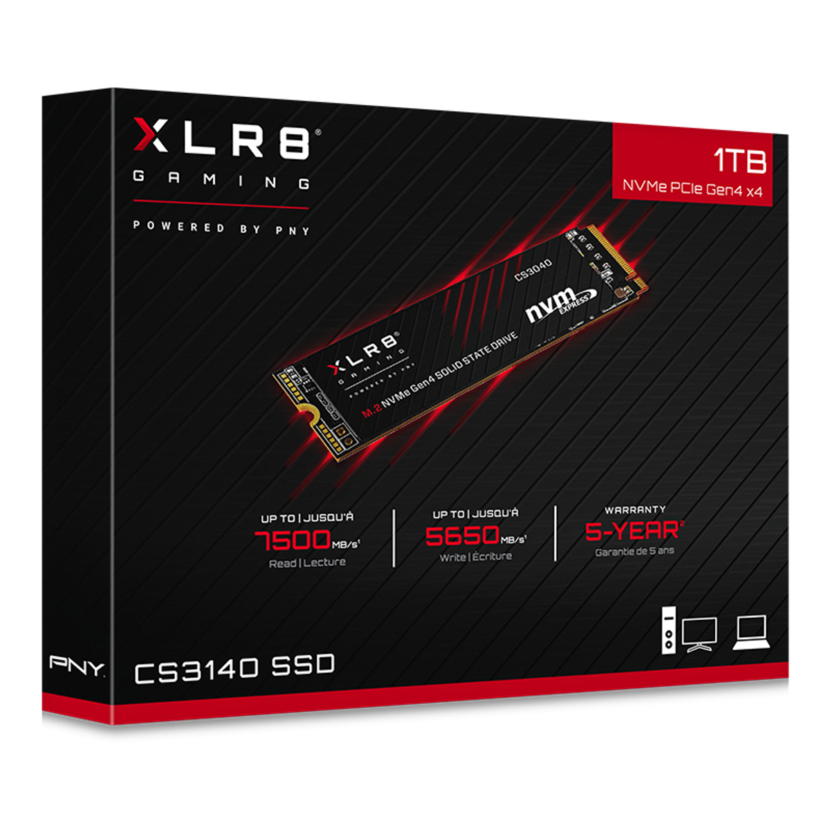 PNY NVME GEN 4 SSD CS3140 1TB