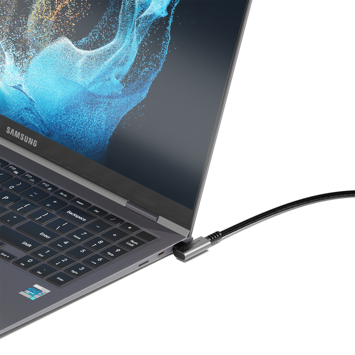 Unite Right Angle USB-C USB-C 3.1 1m Blk